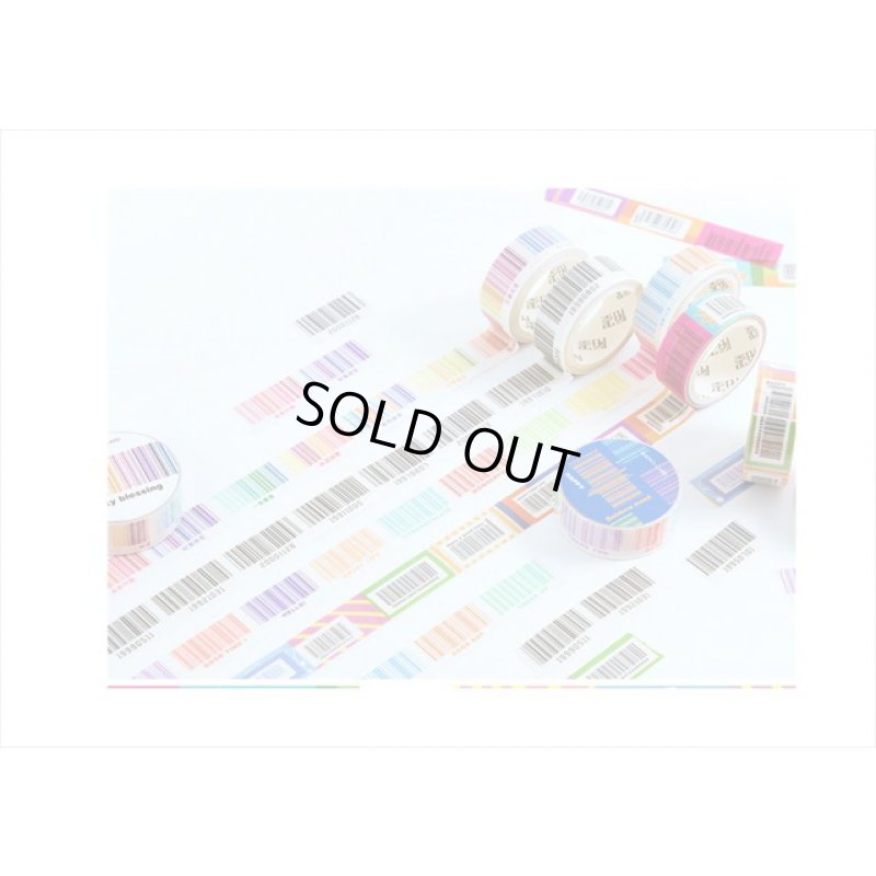 画像9: バーコード＊Lucky　カラフル＊トレペマステ＊はく離式＊海外製