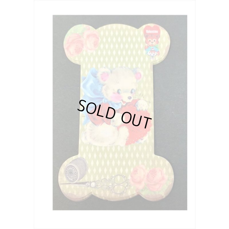 画像5: 糸巻き型＊バレンタインアニマル＊ペーパーセット＊持ち手付き＊30枚＊海外製