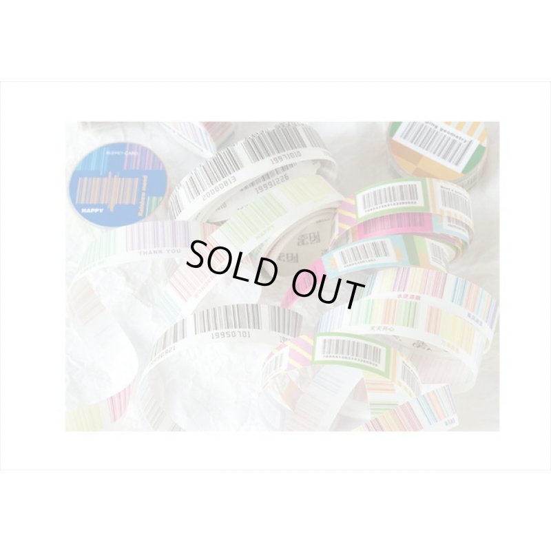 画像6: バーコード＊Happy　カラフル＊トレペマステ＊はく離式＊海外製