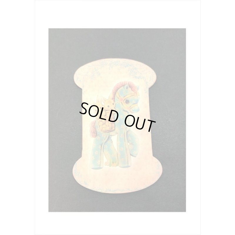 画像4: 糸巻き型＊ポニーと仲良し＊ペーパーセット＊持ち手付き＊30枚＊海外製