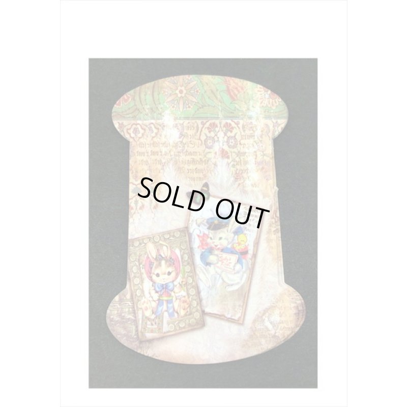 画像5: 糸巻き型＊アニマルコラージュ＊ペーパーセット＊持ち手付き＊30枚＊海外製