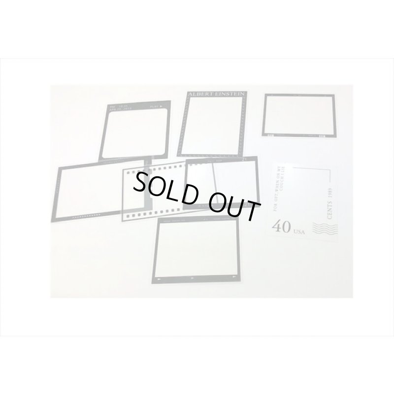 画像4: コラージュセット＊切手型＊ドイリーレース＊フレーム＊透明シール＆カード＊海外製