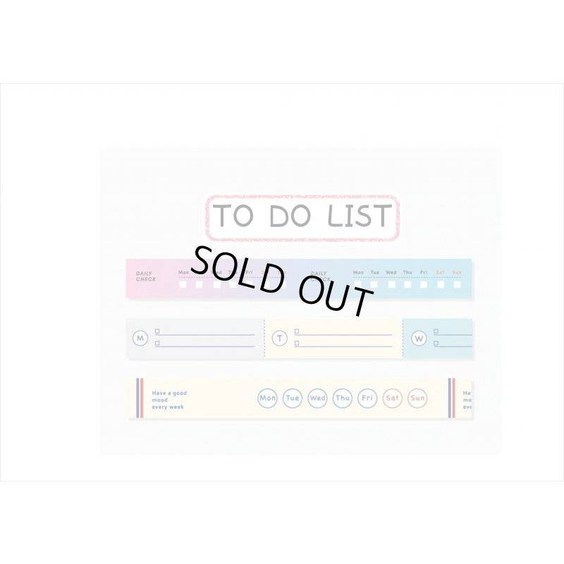 画像3: TO　DO　LIST♪　マステ３巻セット　海外製　クリックポスト不可