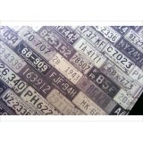 厚紙＊コラージュペーパー＊ナンバープレート・モノクロ　オリジナル