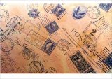 厚紙＊コラージュペーパー＊消印＊切手　オリジナル