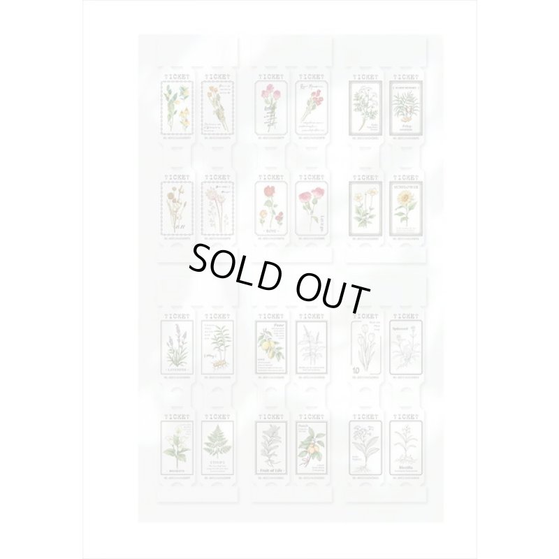 画像5: チケットタグ帳＊フラワー＊48カット分＊海外製