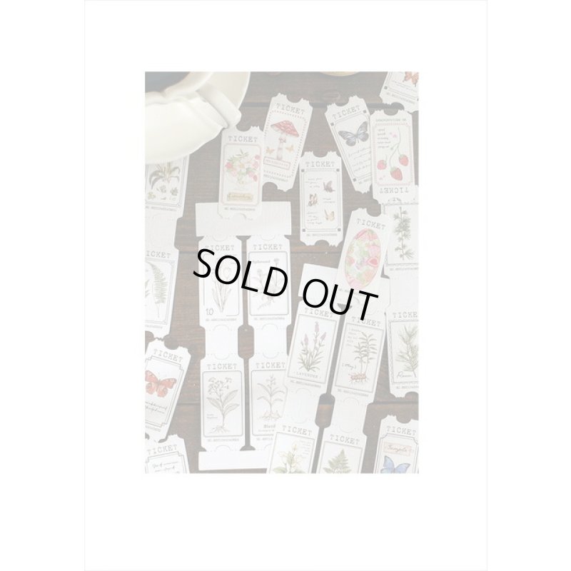 画像7: チケットタグ帳＊フラワー＊48カット分＊海外製