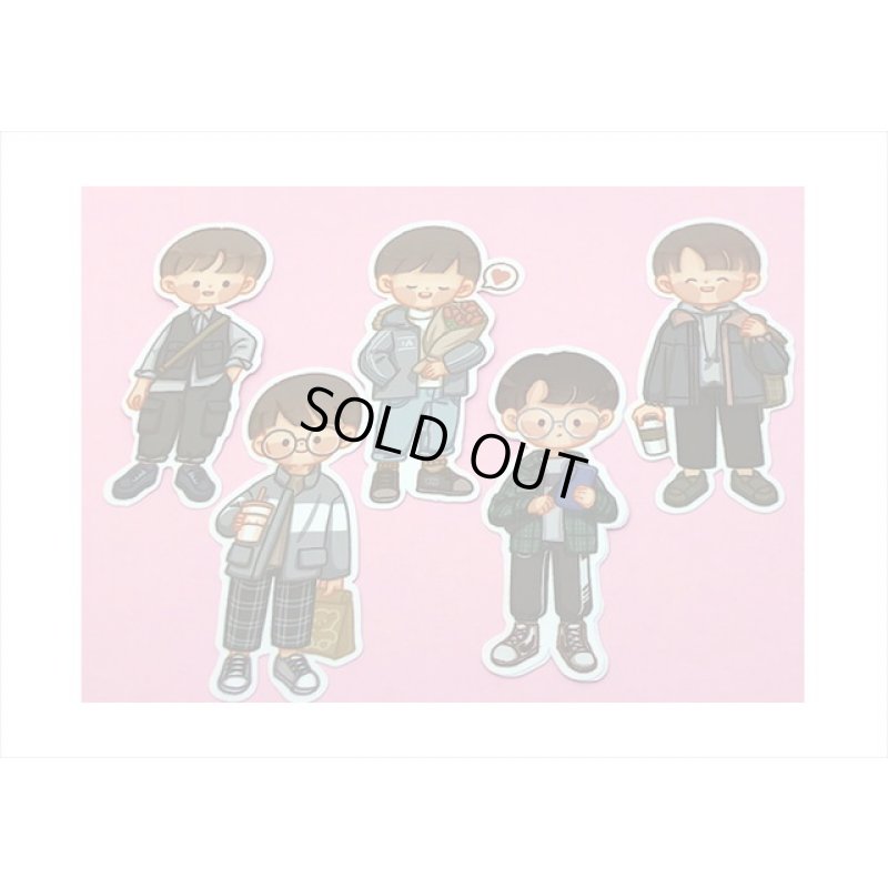 画像4: 男の子の春夏秋冬＊冬＊人物＊防水＊台紙も使える大きいシール＊20枚♪＊海外製