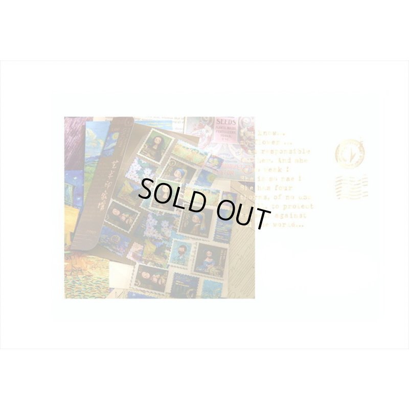 画像8: 金箔＊切手型シール＊絵画風＊2シート＊海外製