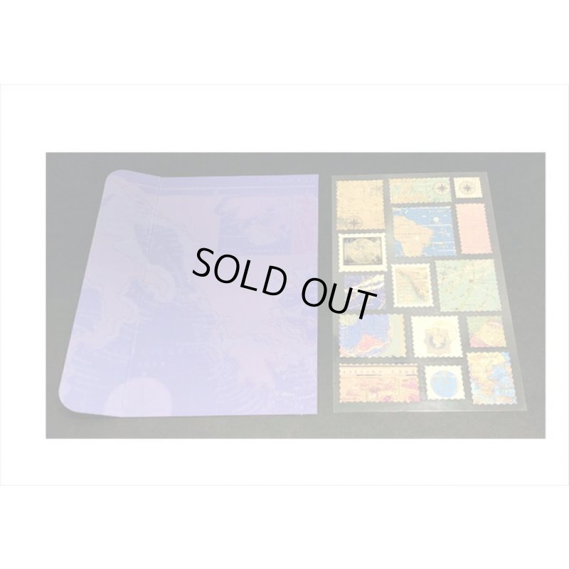 画像5: 金箔＊切手型シール＊世界地図＊2シート＊海外製