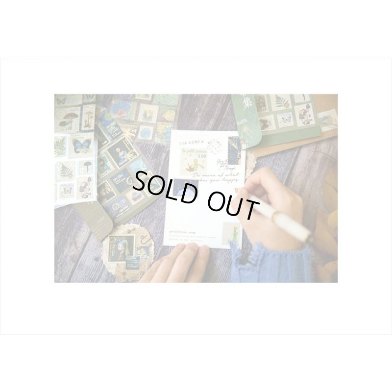 画像7: 金箔＊切手型シール＊自然＊2シート＊海外製