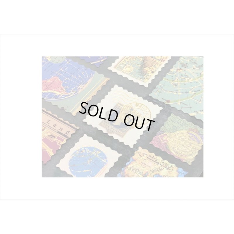 画像3: 金箔＊切手型シール＊世界地図＊2シート＊海外製