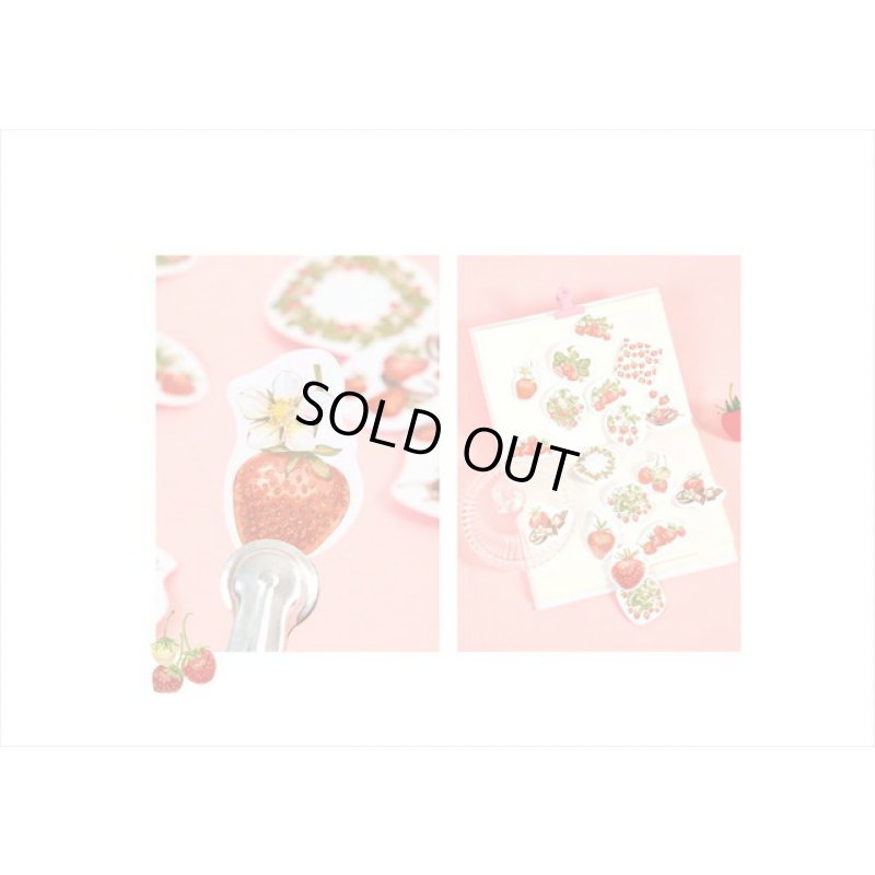 画像5: 苺がいっぱい🍓＊光沢＊フレークシール＊46枚＊箱入り＊海外製