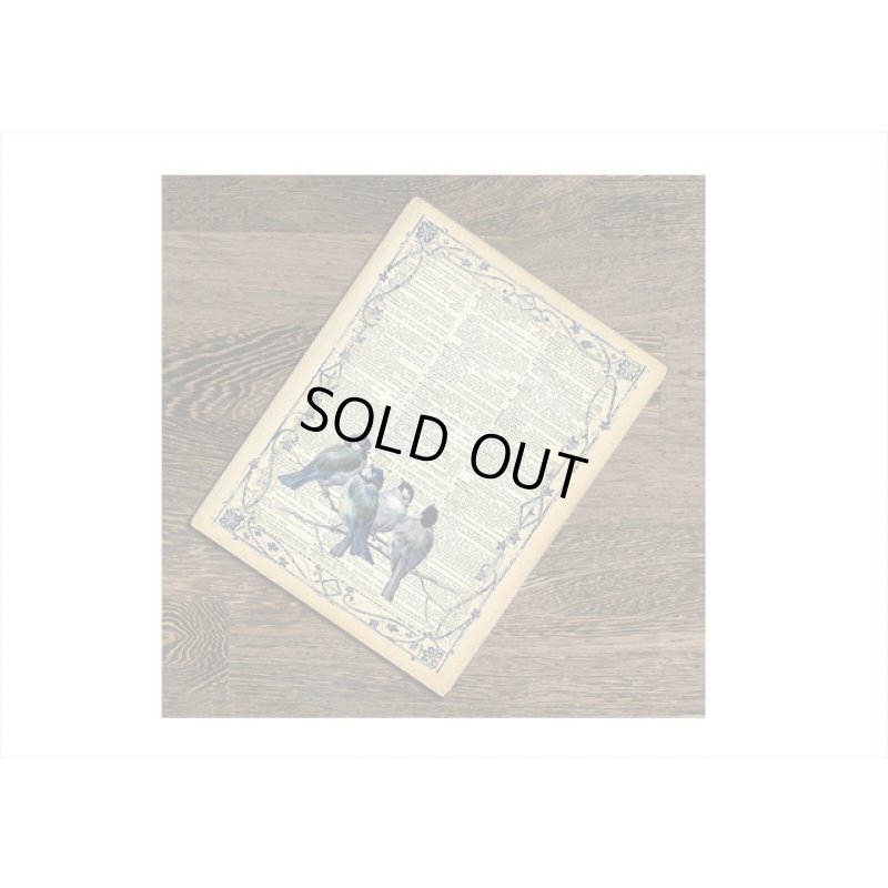 画像4: コラージュに最適♪ブルーフラワー＊大きいシールセット＊4枚＊海外製