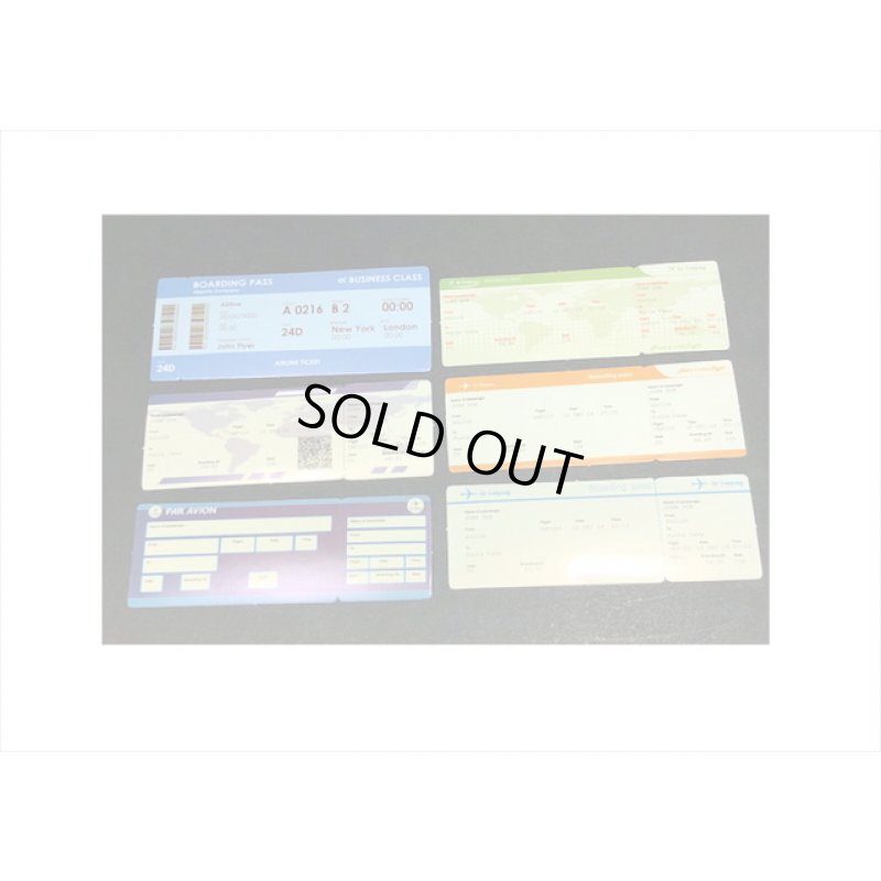 画像3: トラベルステッカー＊ブルーの航空券＊防水＊光沢シール＊海外製