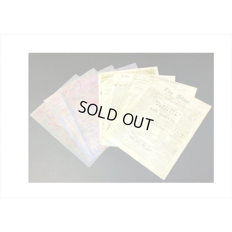 画像10: トレペ入りペーパーセット＊メニュー表＊柄違い8枚＊海外製