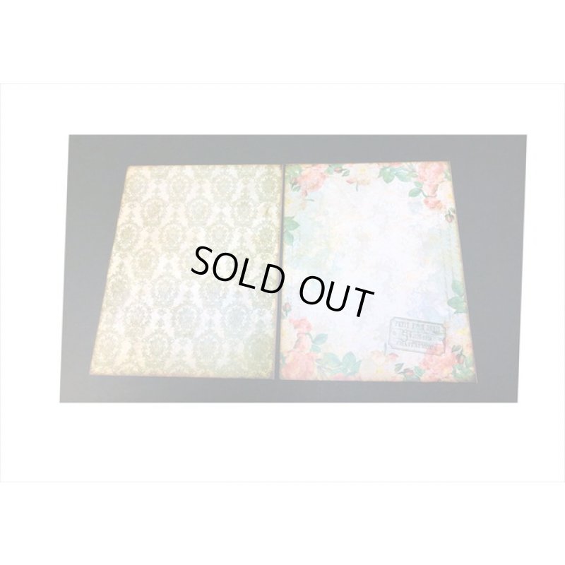 画像3: トレペ入りペーパーセット＊ダマスク柄とバラ＊柄違い8枚＊海外製