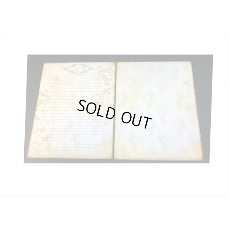 画像4: トレペ入りペーパーセット＊ダマスク柄とバラ＊柄違い8枚＊海外製