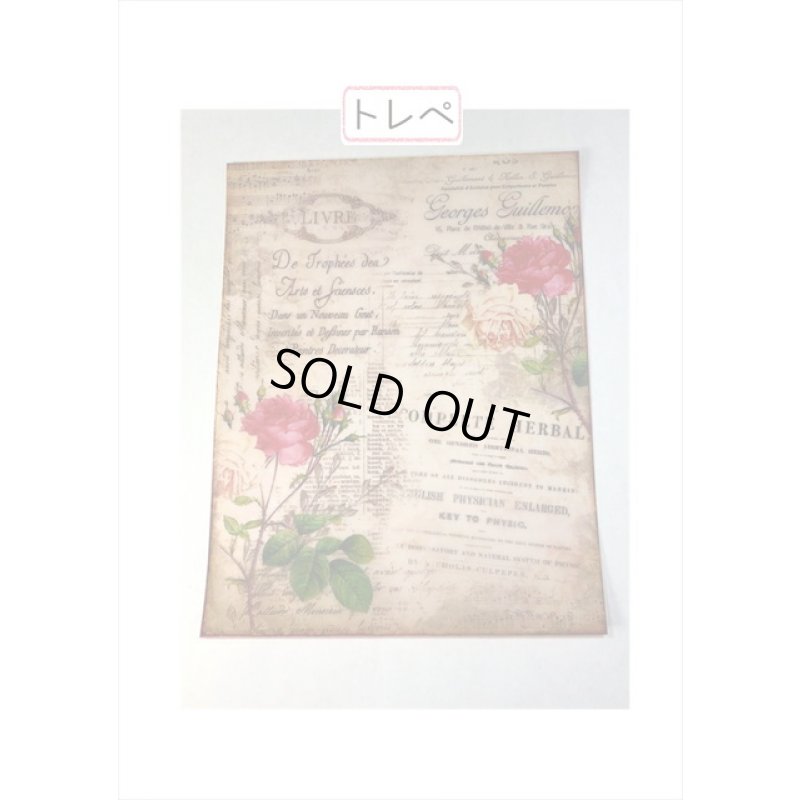 画像6: トレペ入りペーパーセット＊ダマスク柄とバラ＊柄違い8枚＊海外製