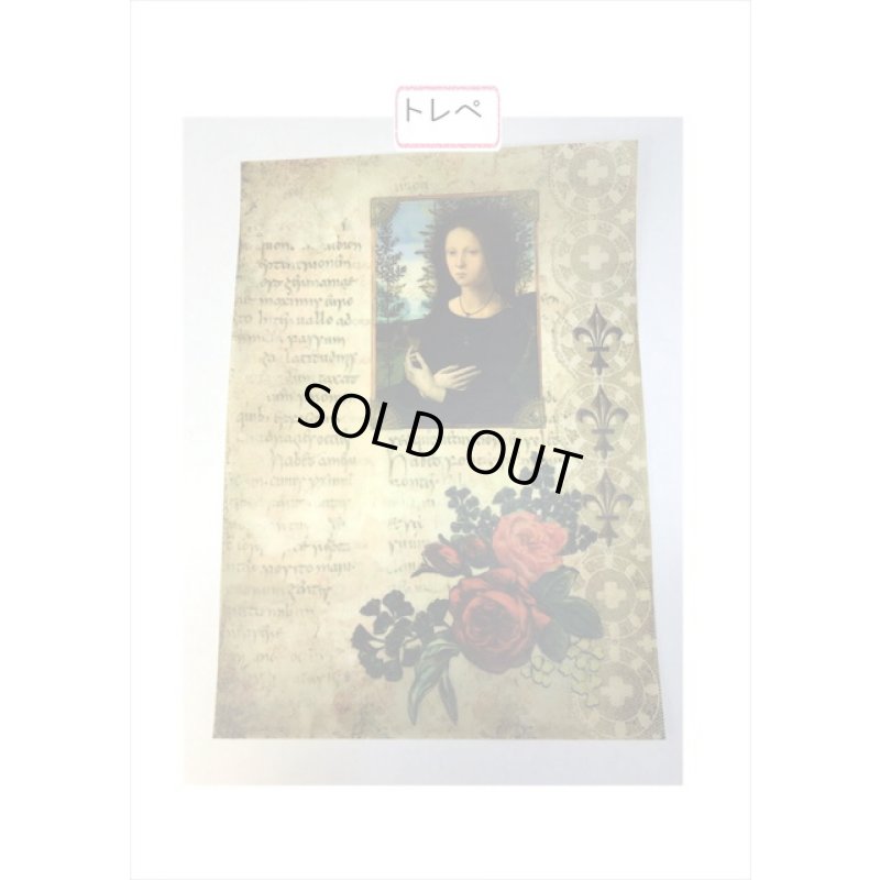 画像10: トレペ入りペーパーセット＊お城とバラ＊柄違い8枚＊海外製