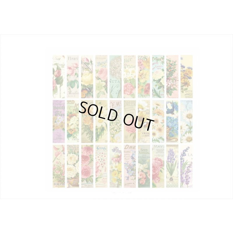 画像6: ブックマークにもなる♪フラワー＊箱入り＊ペーパーセット＊30枚＊ 海外製