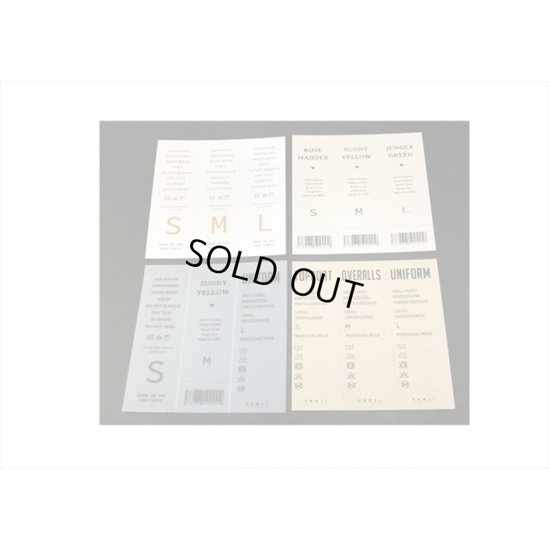 画像3: バッグ式♪衣類タグ・ベージュ＊ミシン目入り＊トレペも入ったペーパーセット＊20シート＊海外製