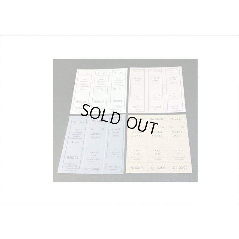 画像4: バッグ式♪レトロチケット・ブラウン＊ミシン目入り＊トレペも入ったペーパーセット＊20シート＊海外製