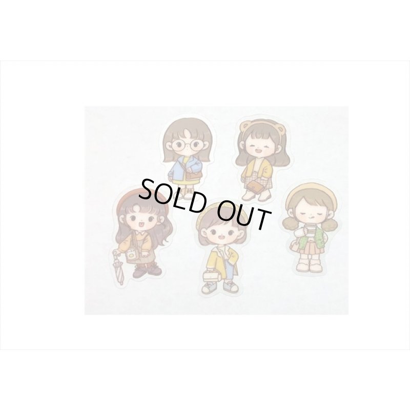 画像3: 7色の女の子＊イエロー＊防水＊PET＊ダイカットシール＊40枚＊海外製