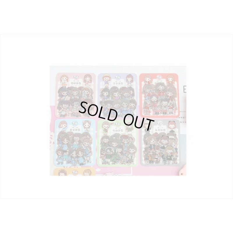 画像13: 7色の女の子＊パープル＊防水＊PET＊ダイカットシール＊40枚＊海外製