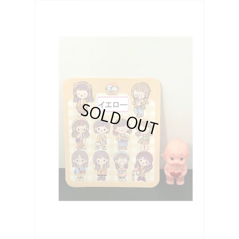 画像5: 7色の女の子＊イエロー＊防水＊PET＊ダイカットシール＊40枚＊海外製