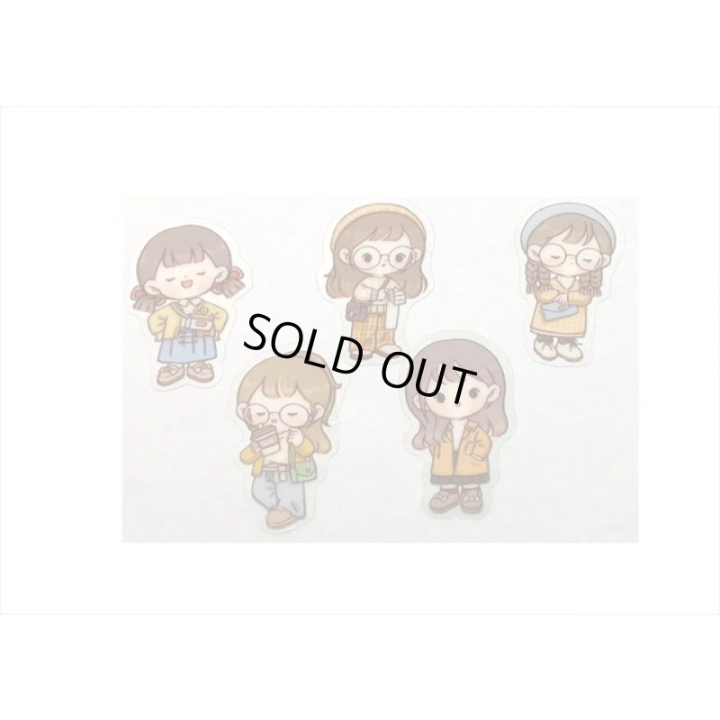 画像4: 7色の女の子＊イエロー＊防水＊PET＊ダイカットシール＊40枚＊海外製