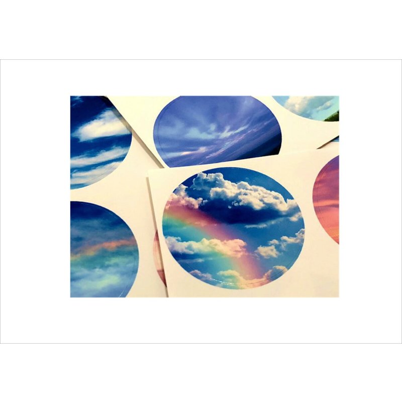 画像10: 青空と虹💓ミルクキャップ型＊光沢シール＊オリジナル