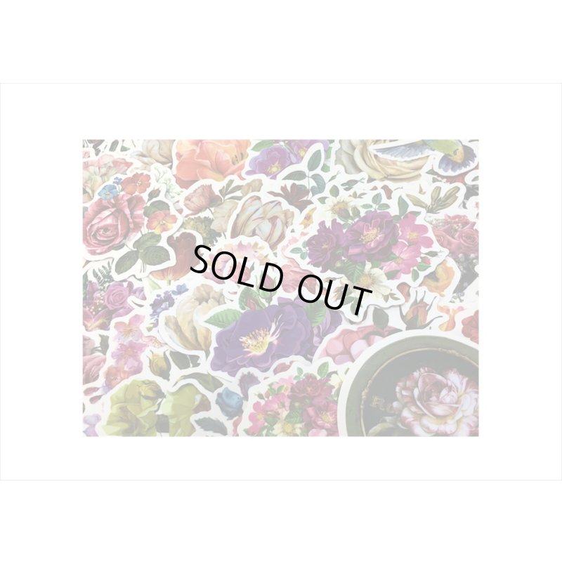 画像4: 100枚💓柄違い＊フラワー🌷大きめダイカットステッカー＊海外製