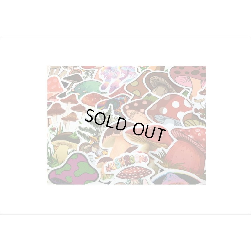 画像4: 100枚💓柄違い＊きのこ🍄大きめダイカットステッカー＊海外製