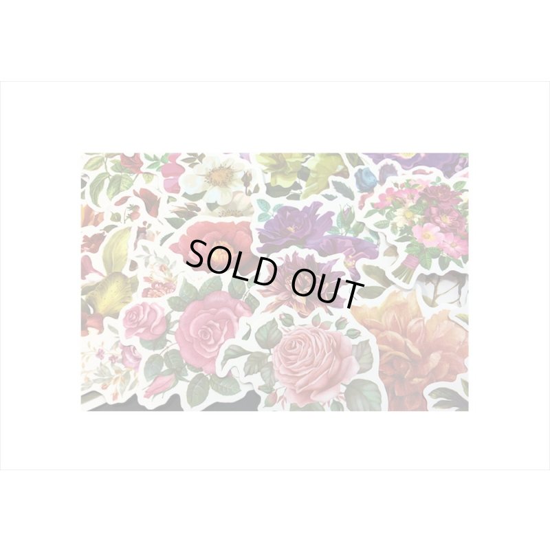 画像5: 100枚💓柄違い＊フラワー🌷大きめダイカットステッカー＊海外製