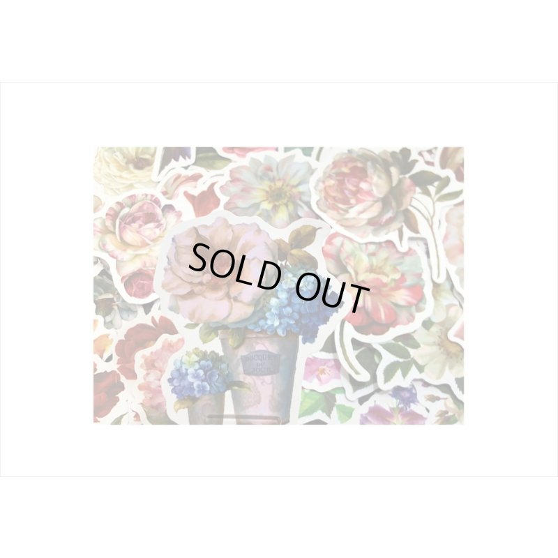 画像3: 100枚💓柄違い＊フラワー🌷大きめダイカットステッカー＊海外製