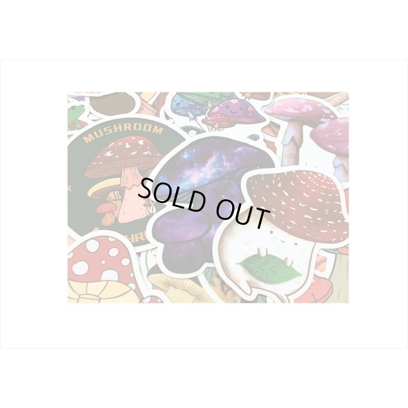 画像7: 100枚💓柄違い＊きのこ🍄大きめダイカットステッカー＊海外製