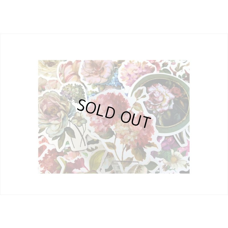 画像7: 100枚💓柄違い＊フラワー🌷大きめダイカットステッカー＊海外製