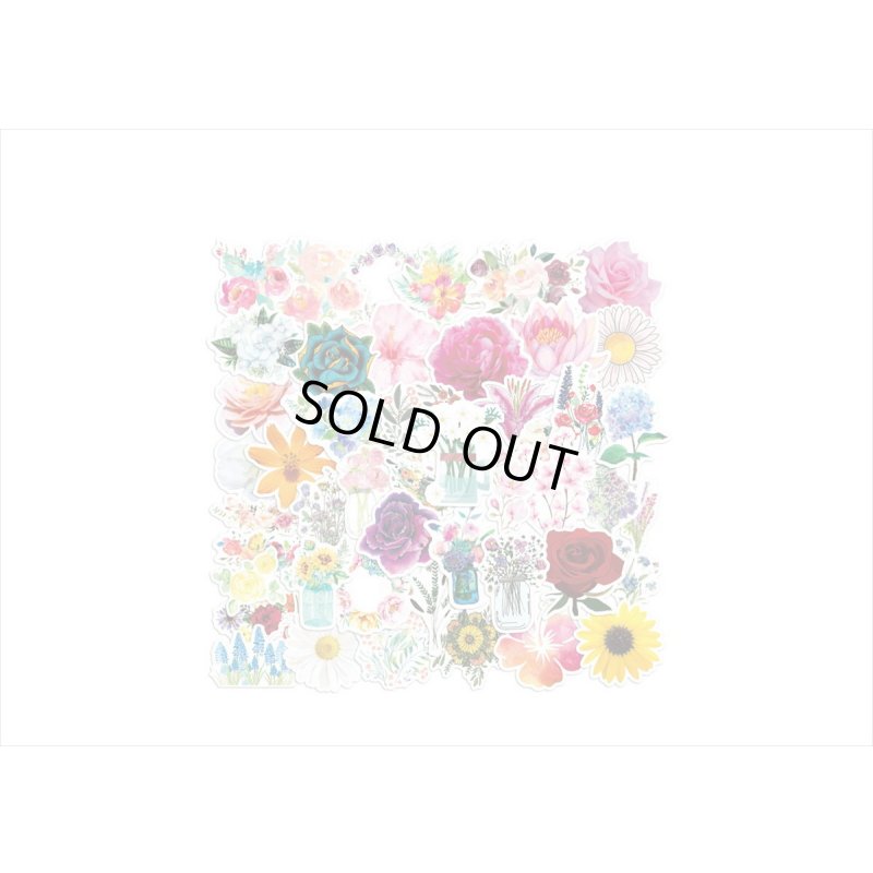 画像8: 100枚💓柄違い＊植物🌸🍃大きめダイカットステッカー＊海外製