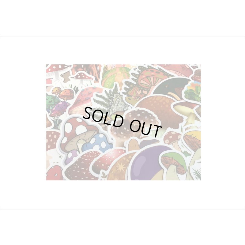 画像5: 100枚💓柄違い＊きのこ🍄大きめダイカットステッカー＊海外製