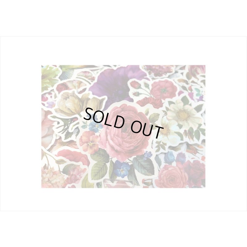 画像9: 100枚💓柄違い＊フラワー🌷大きめダイカットステッカー＊海外製