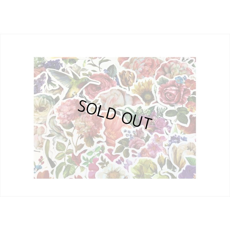 画像8: 100枚💓柄違い＊フラワー🌷大きめダイカットステッカー＊海外製