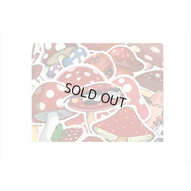 画像9: 100枚💓柄違い＊きのこ🍄大きめダイカットステッカー＊海外製