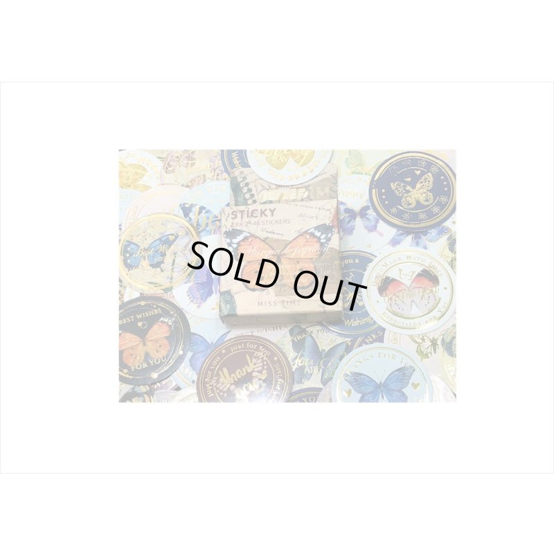 画像3: ミルクキャップ型＊バタフライ＊きらきらメッセージ＊46枚＊箱入り＊海外製