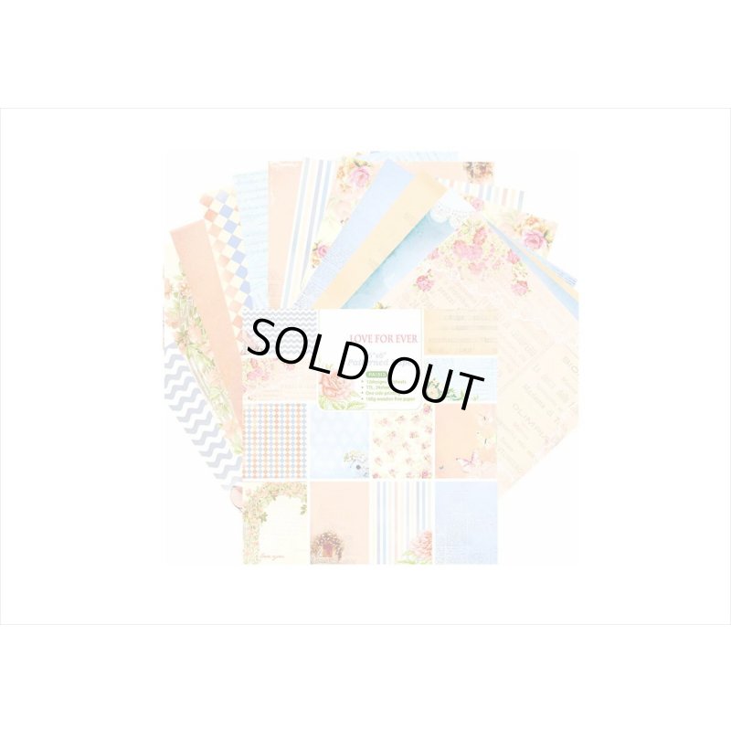 画像5: 紙モノ好きにはたまらない＊Love for ever＊パターンペーパー＊24枚＊海外製
