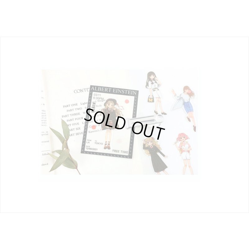 画像10: デコステッカー＊漫画少女＊女の子＊人物＊ダイカット＊和紙シール＊40枚＊海外製