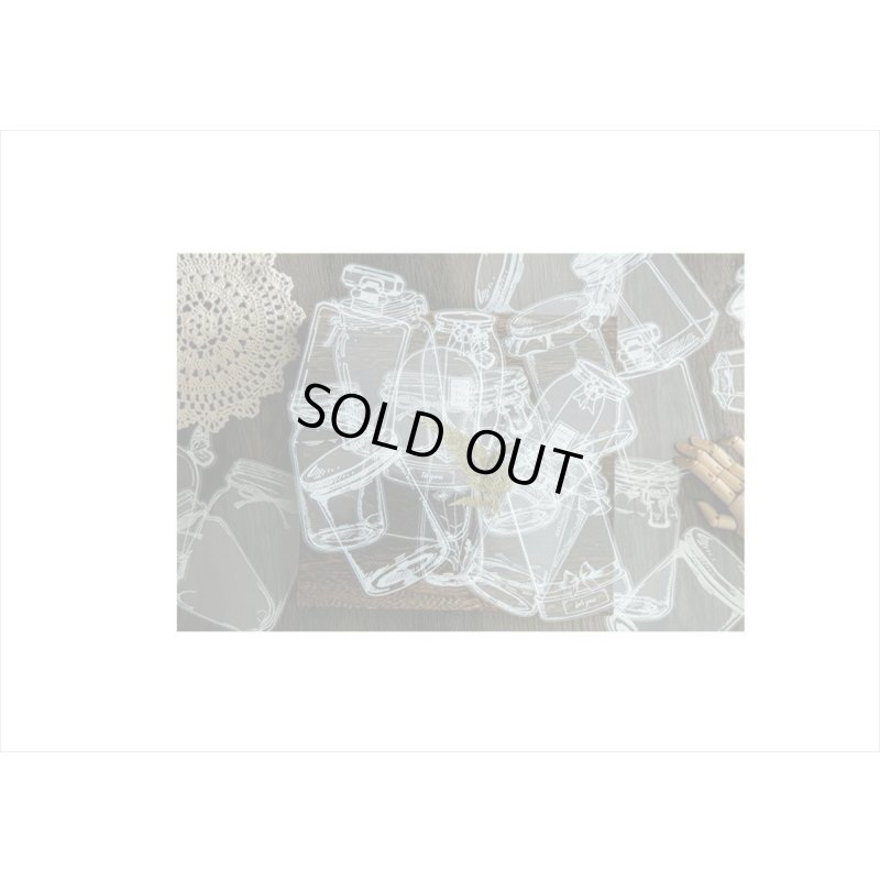 画像16: 大きい♪ガラス瓶＊透明シール＊20枚＊海外製