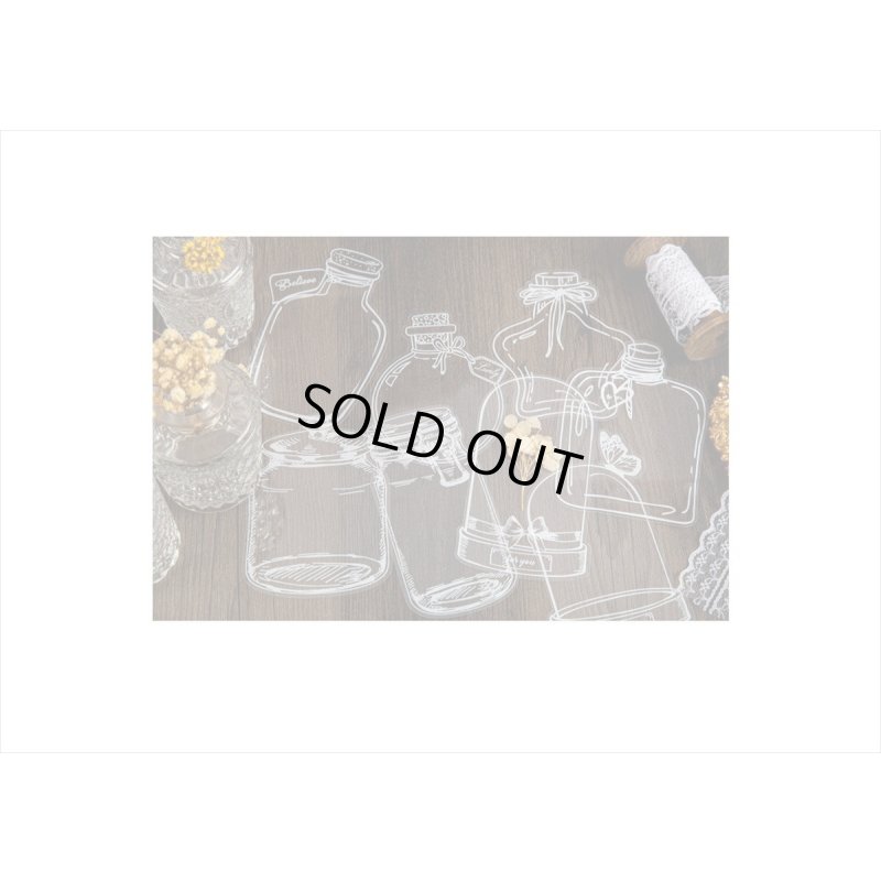 画像8: 大きい♪ガラス瓶＊透明シール＊20枚＊海外製