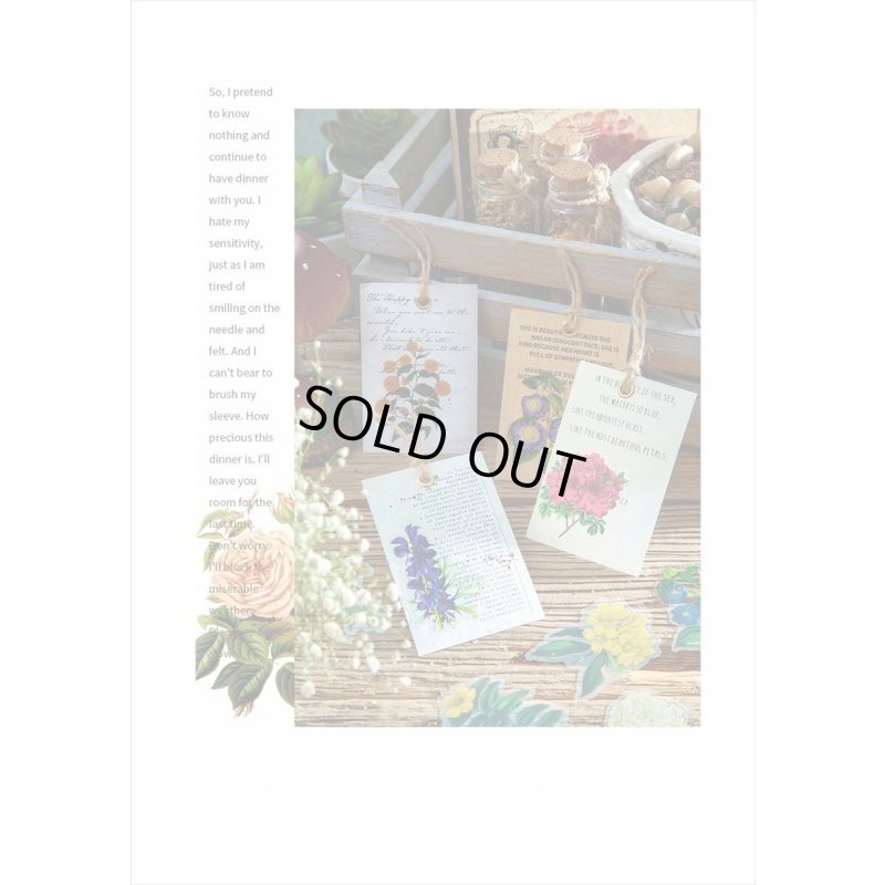 画像10: 防水＊植物いろいろ＊ホワイト・椿＊PETシール＊30枚＊海外製