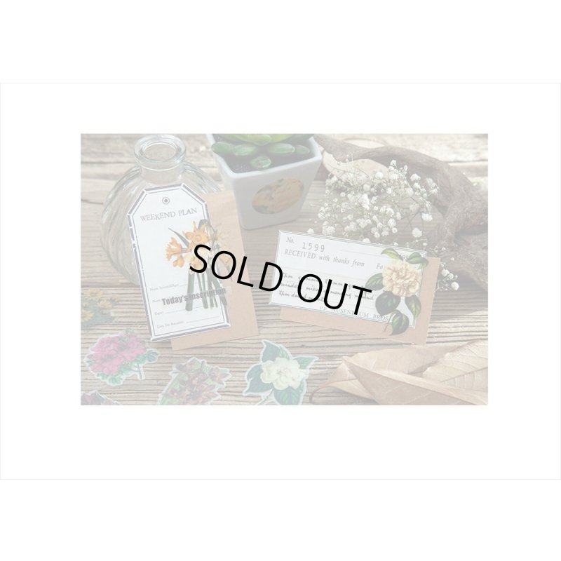 画像9: 防水＊植物いろいろ＊ホワイト・椿＊PETシール＊30枚＊海外製